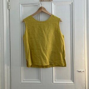 Bryn Walker yellow linen sleeveless tank top Size XS